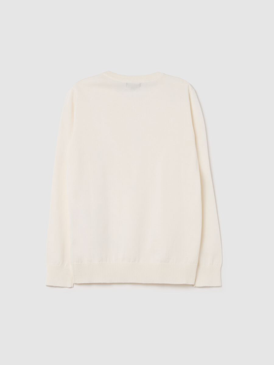 Solid colour cotton pullover_4