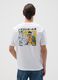 White pure cotton regular fit T-shirt_2