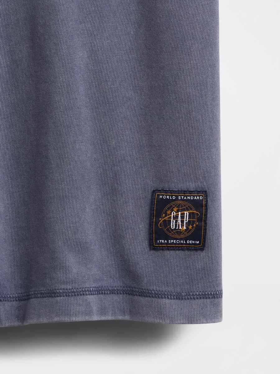 Blue Short-Sleeve Cotton T-Shirt_4