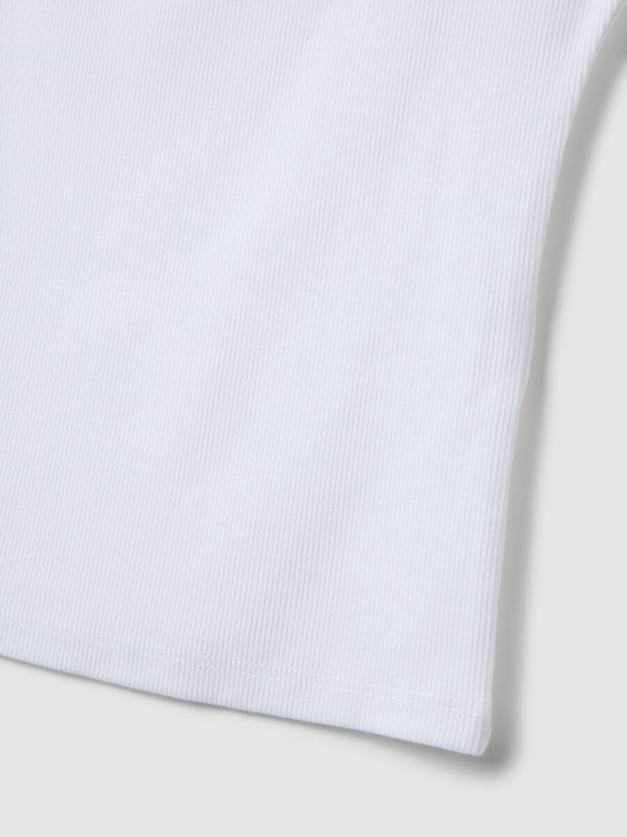White short-sleeve stretch cotton T-shirt_5
