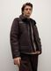 Brown regular fit jacket with zip_0