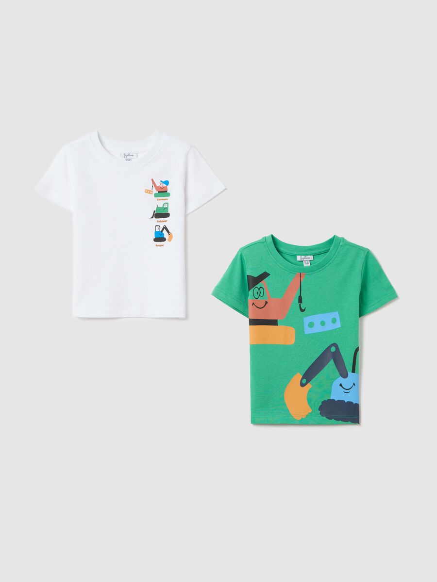 Set of boy’s short-sleeved, multicoloured tops in 100% cotton with regular fit._0