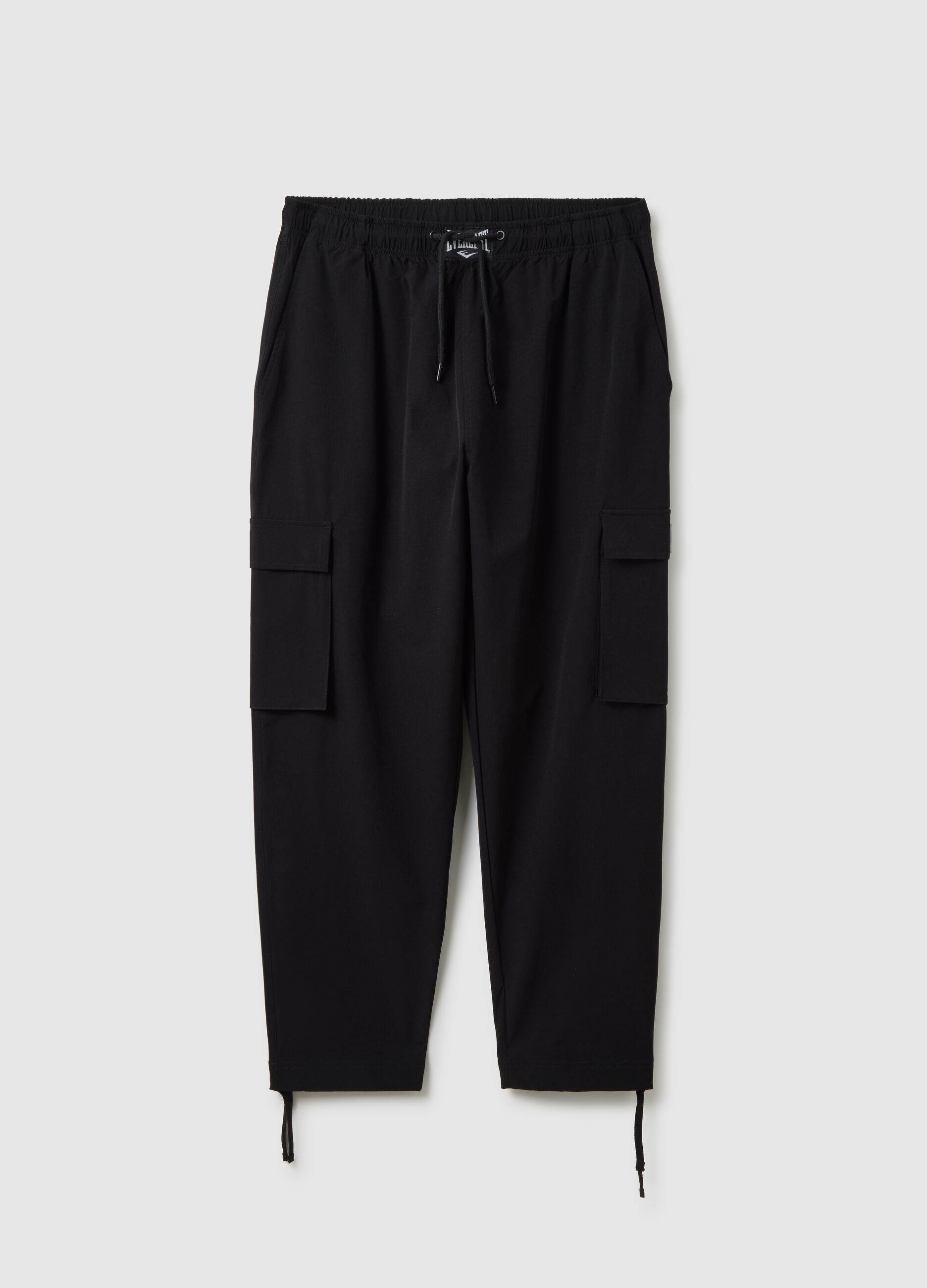 Pantaloni in tessuto elasticizzato neri