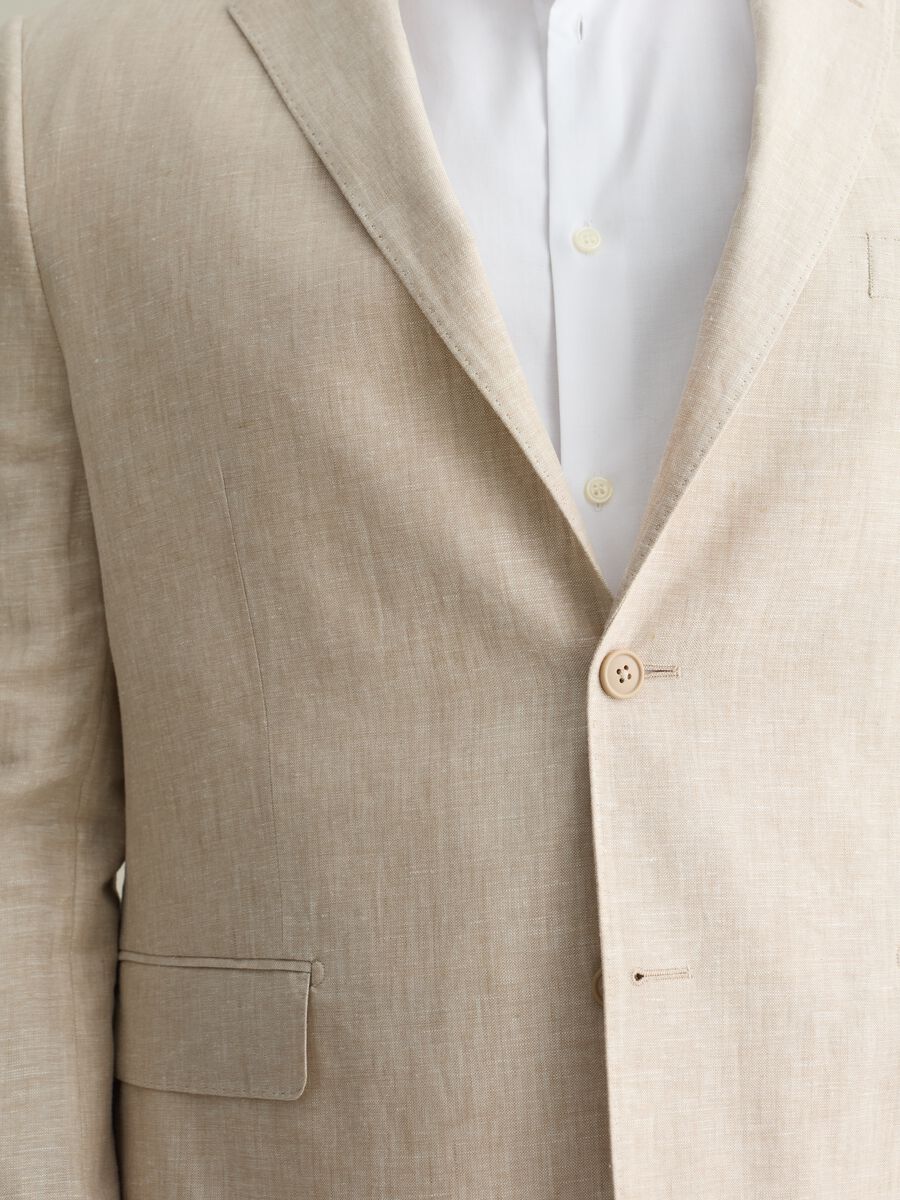 Oversized blazer in linen_3
