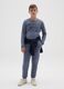 Boys' pure cotton blue jogger trousers regular fit with back pocket_0