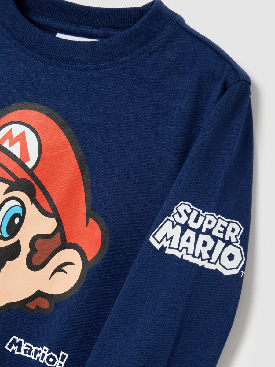 Children's blue pure cotton regular fit T-shirt with print_2