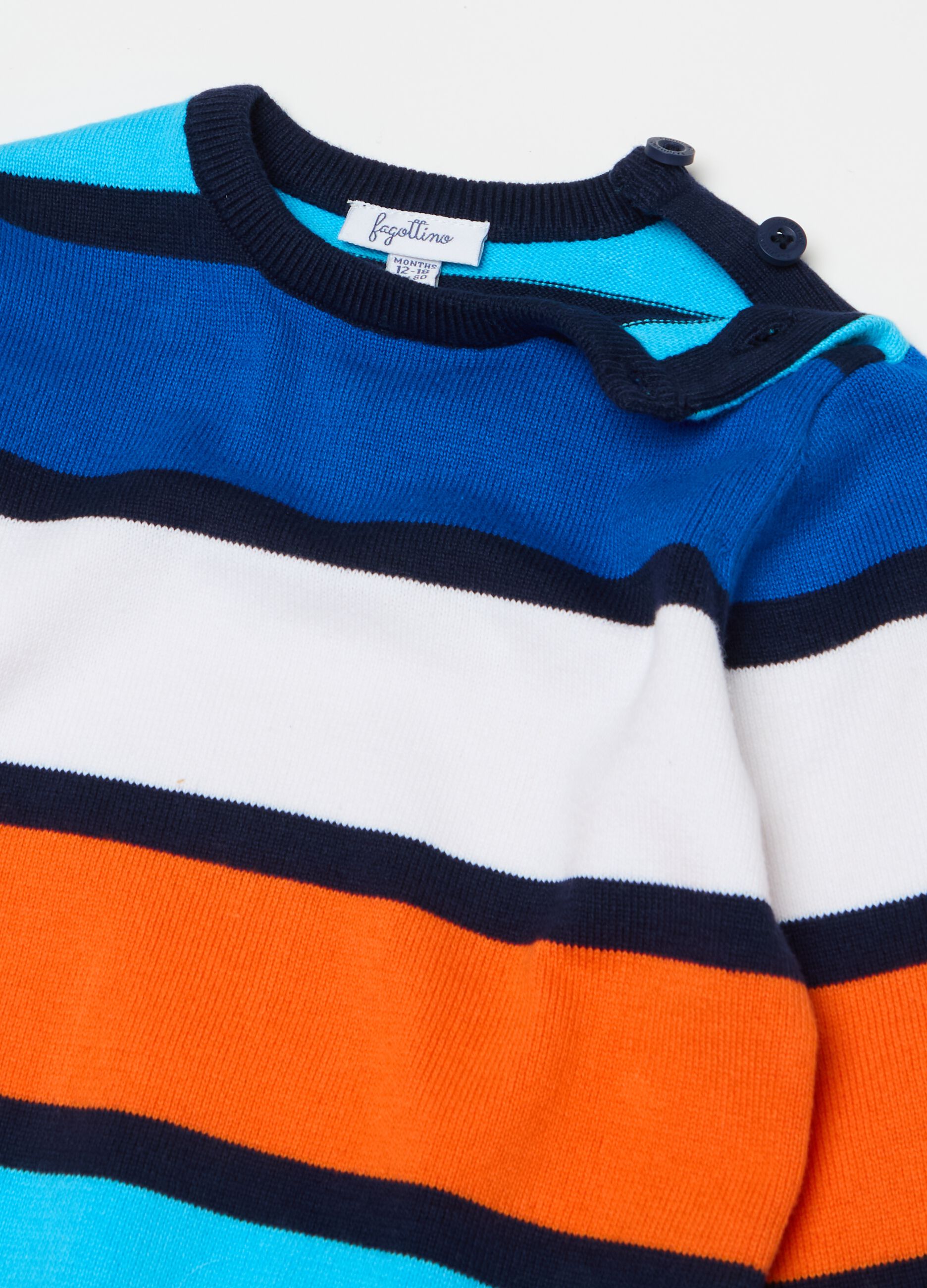 Striped cotton pullover