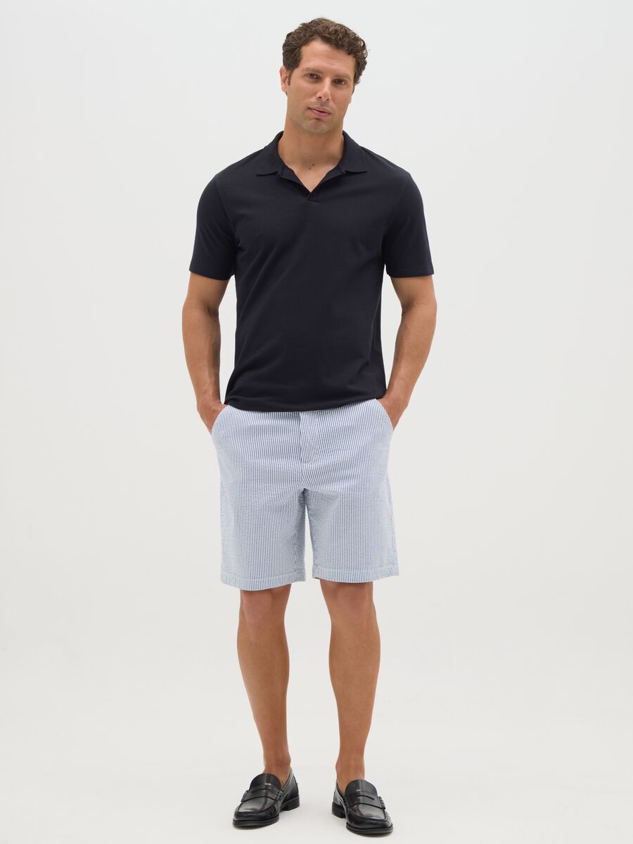 Bermuda da uomo in cotone elasticizzato multicolor regular fit_0