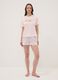 Pink organic cotton pyjama T-shirt with Mickey Mouse slogan_1