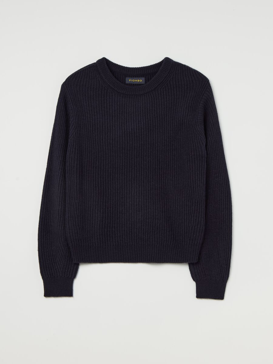 Pullover a coste inglesi con scollo rotondo_4