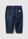 Blue pure cotton regular fit trousers for boys_1