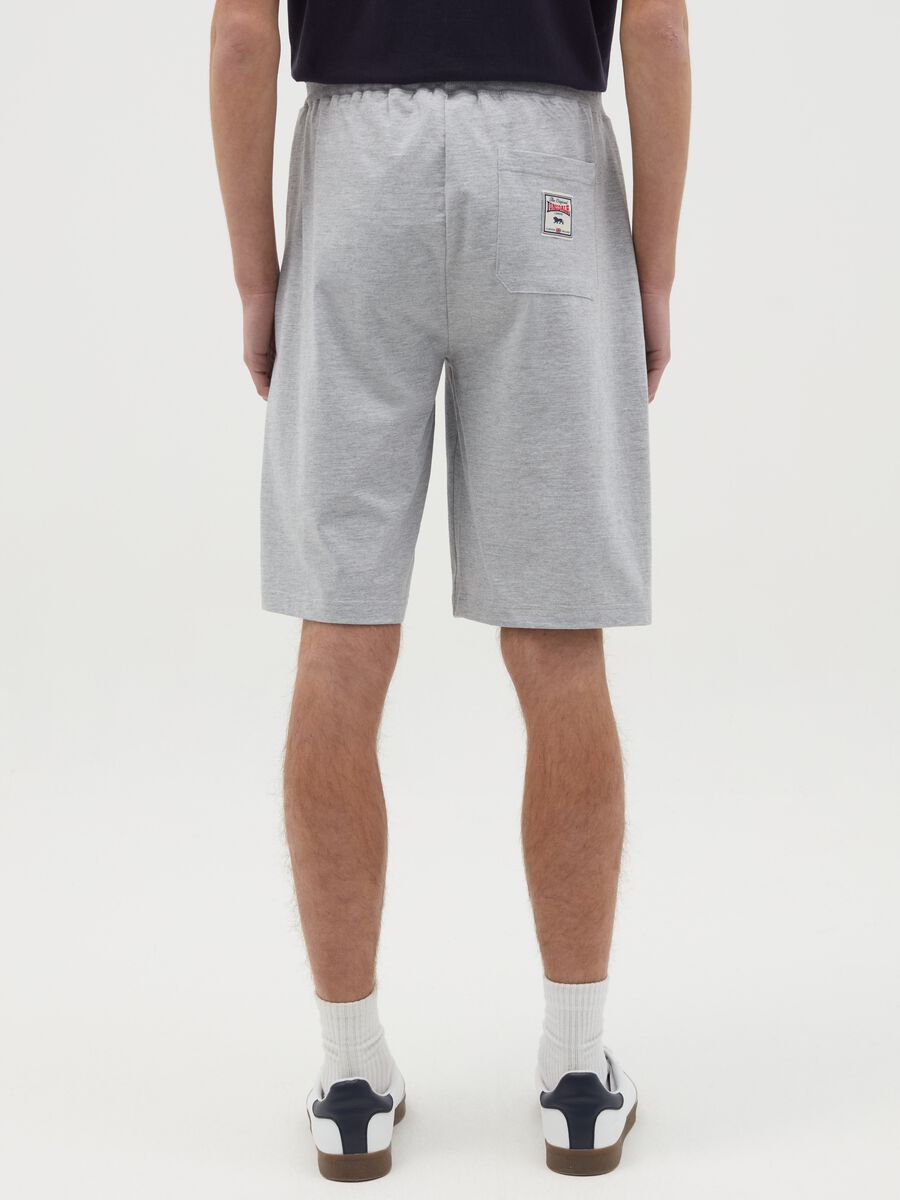 Fleece Bermuda shorts with logo embroidery_2