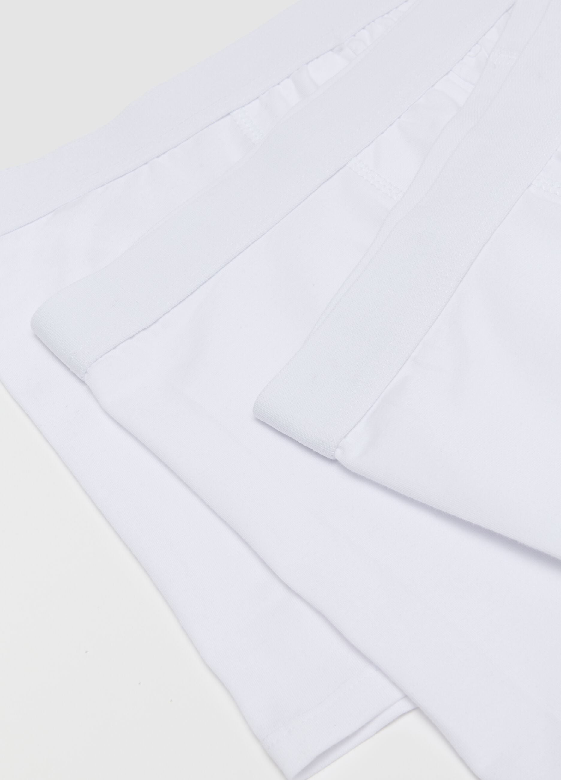 3-pack of white organic cotton boxers