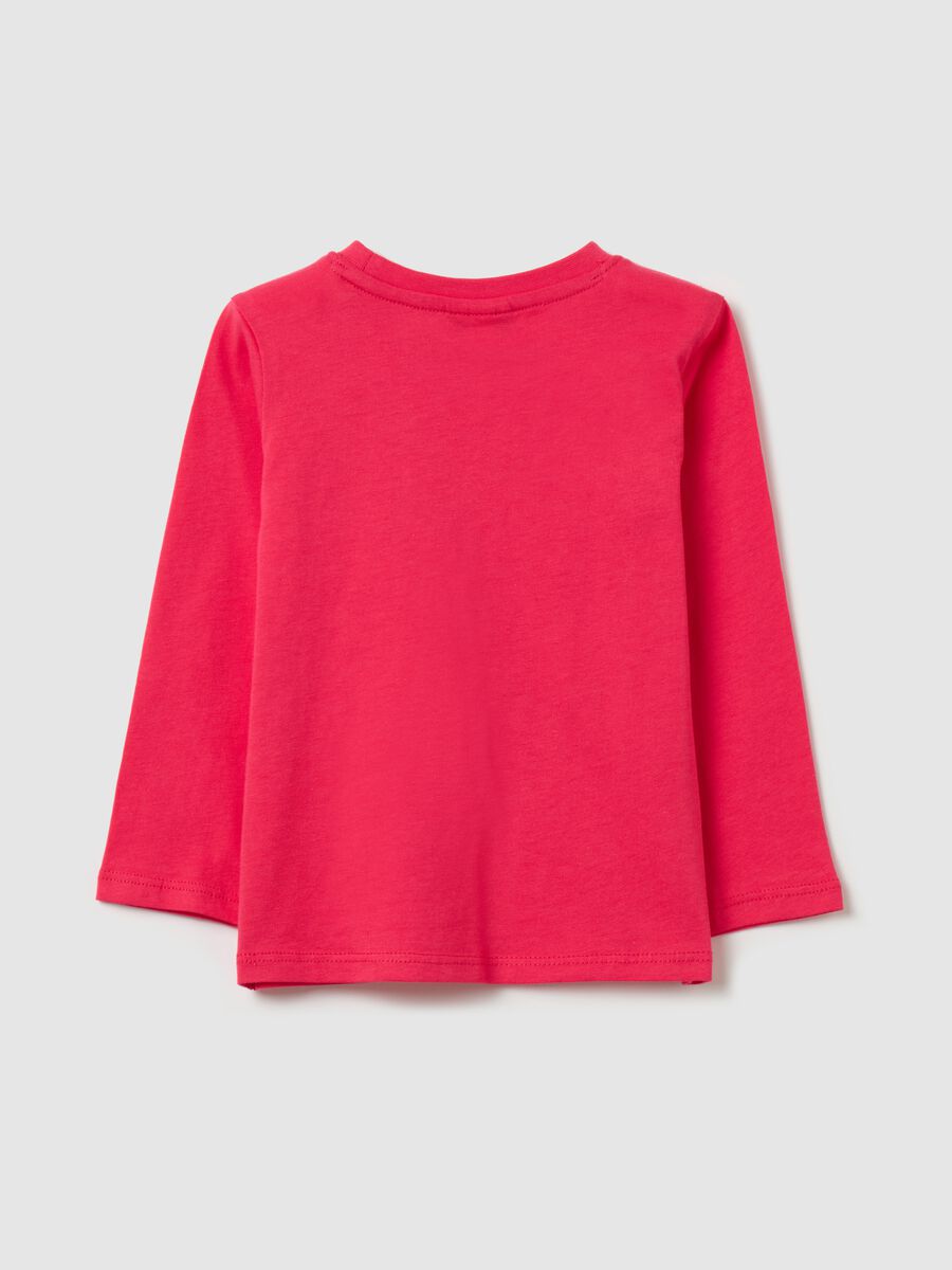 Cotton T-shirt with print and long sleeves_1