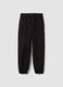 Jogger cargo neri in cotone elasticizzato_0
