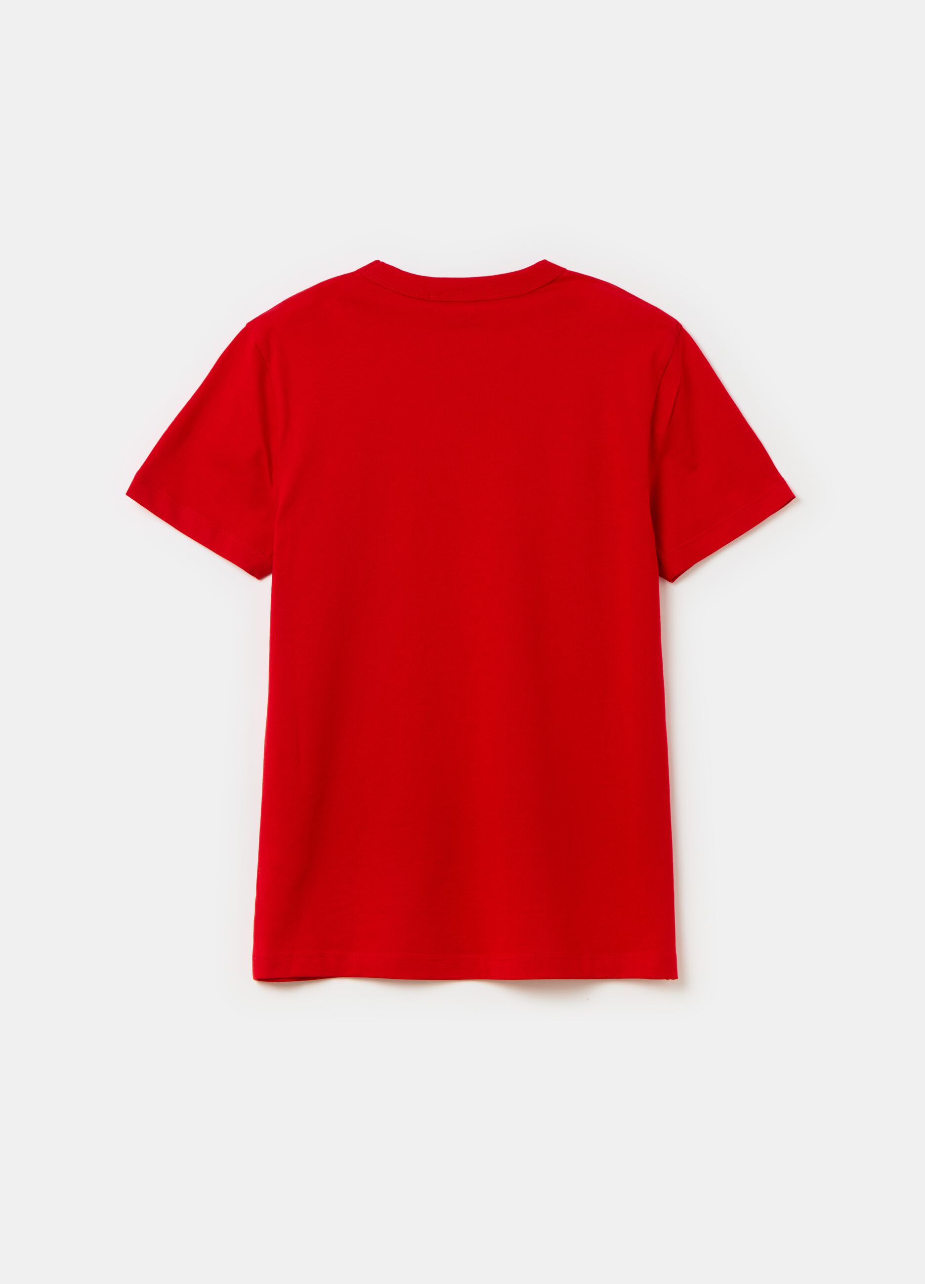 Essential organic cotton T-shirt with round neck