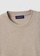 Beige linen-cotton blend regular fit t-shirt_5