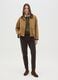 Brown jacket in pure cotton and velvet regular fit_1