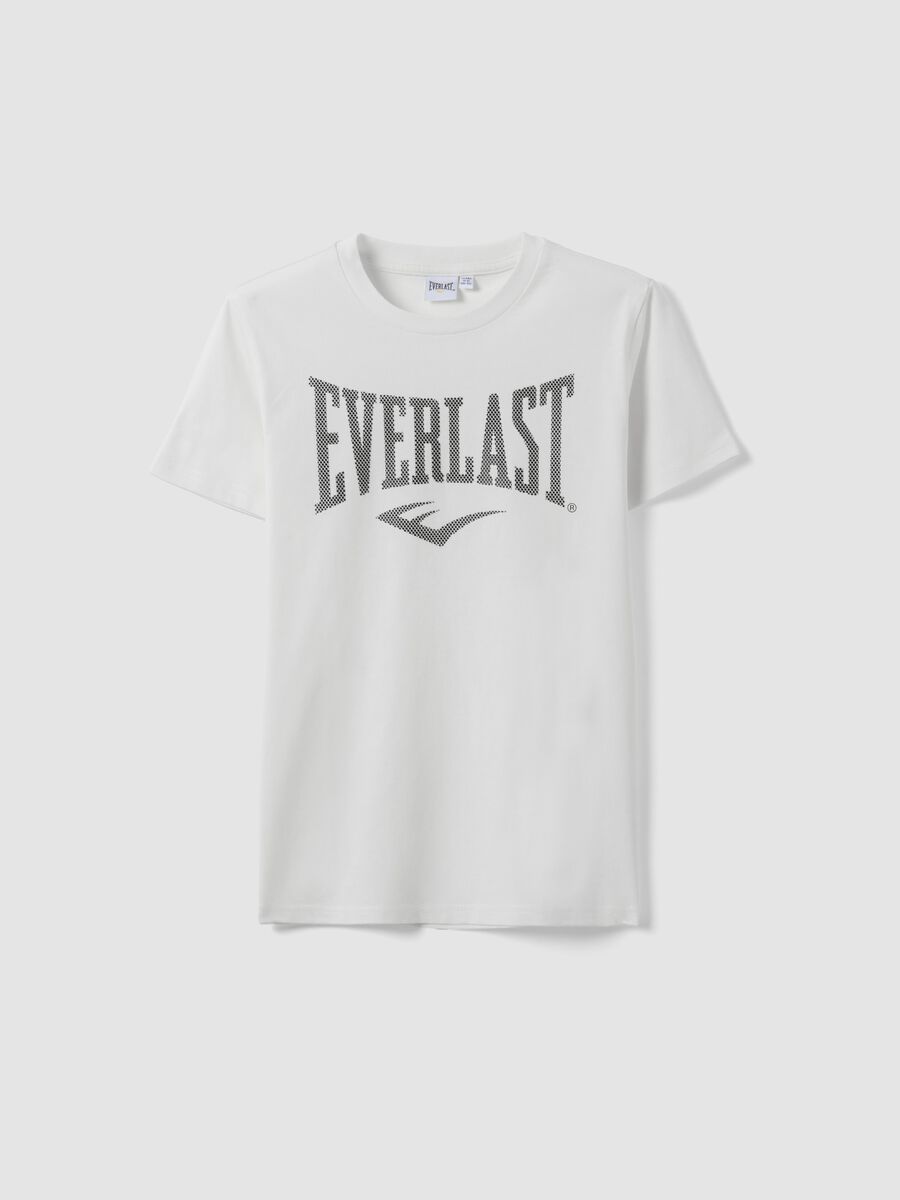 White pure cotton T-shirt with front print, regular fit for boys_3