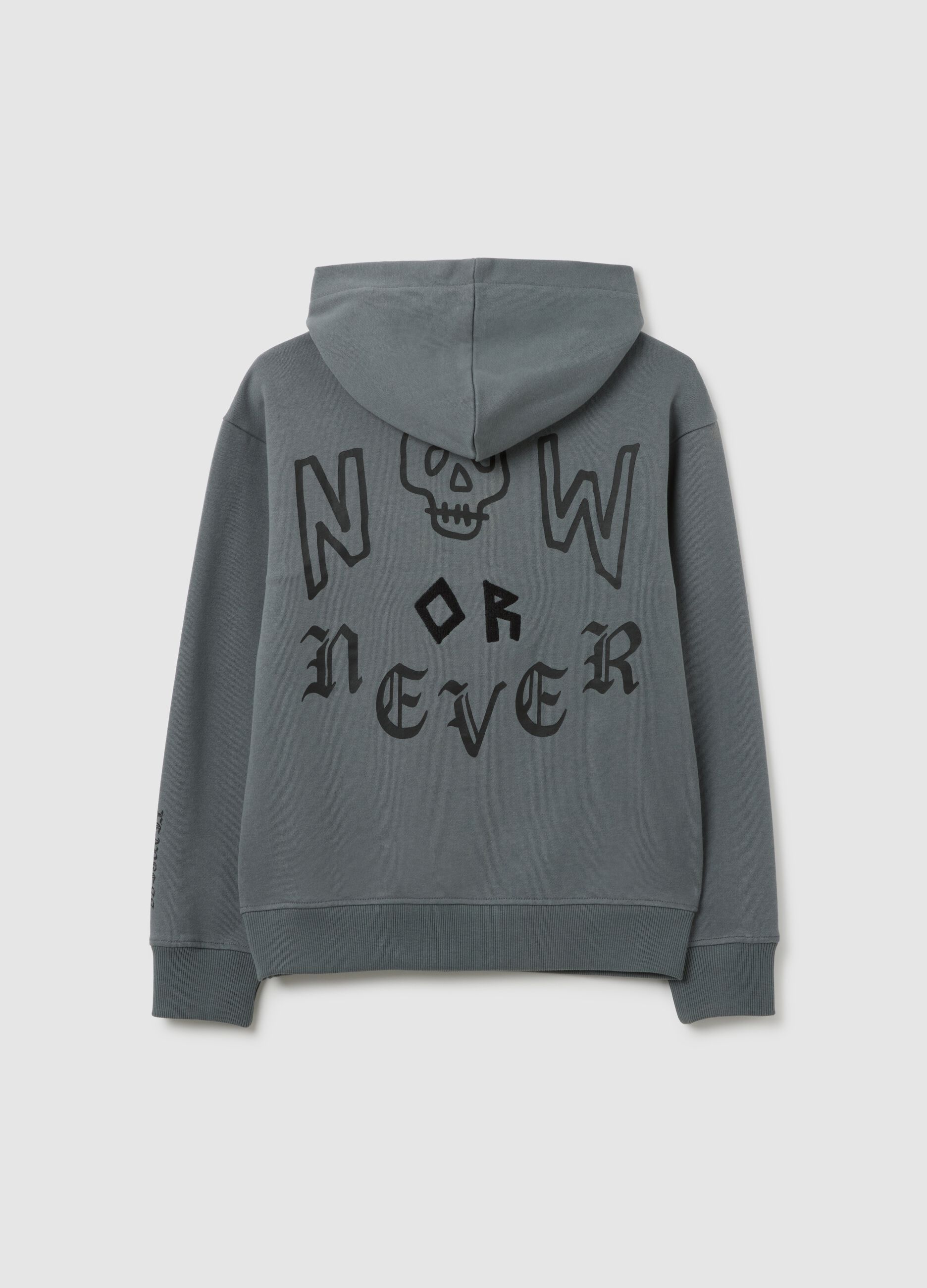 Boy's grey hoodie in pure cotton