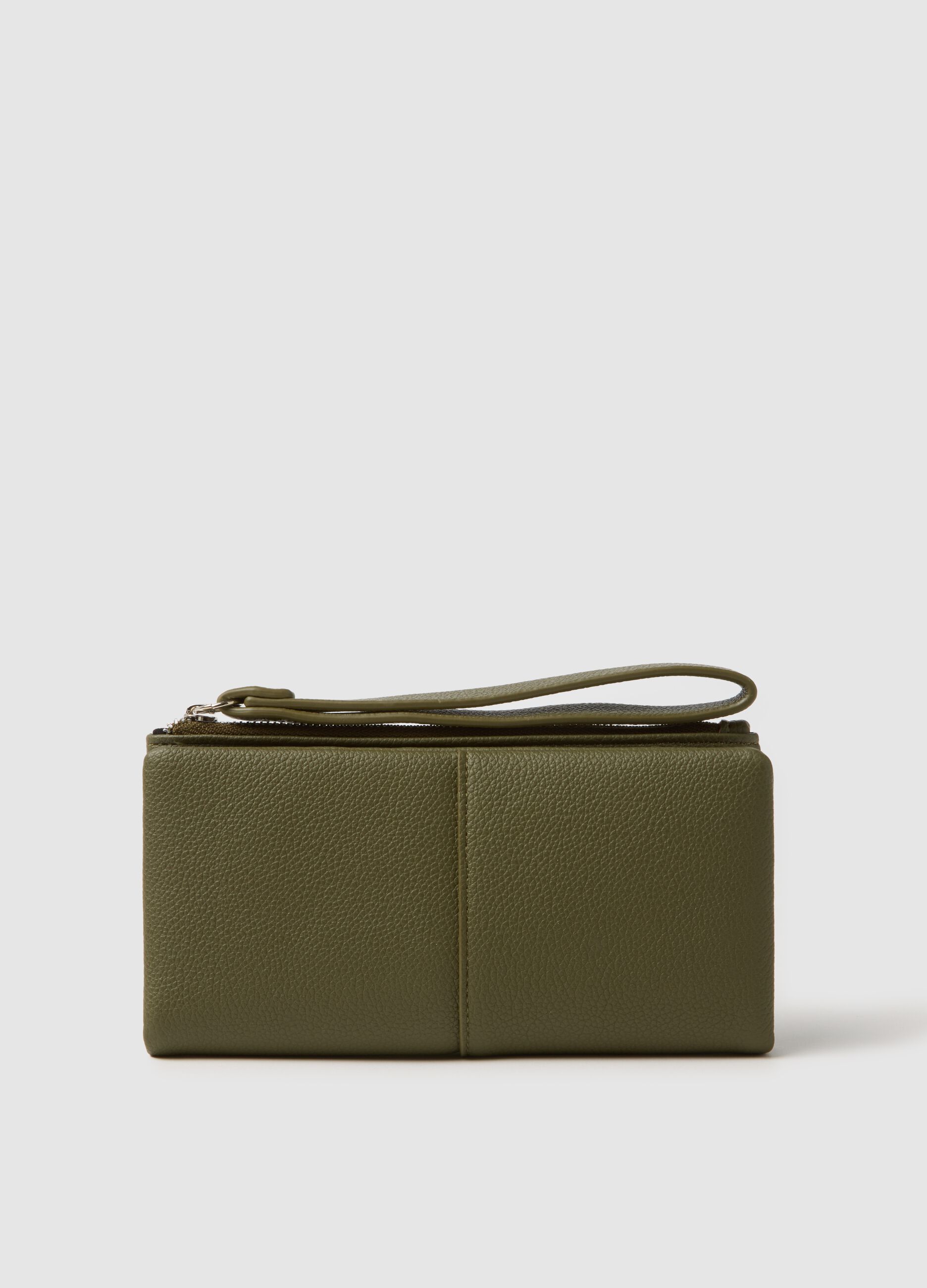 Green Wallet with Zip