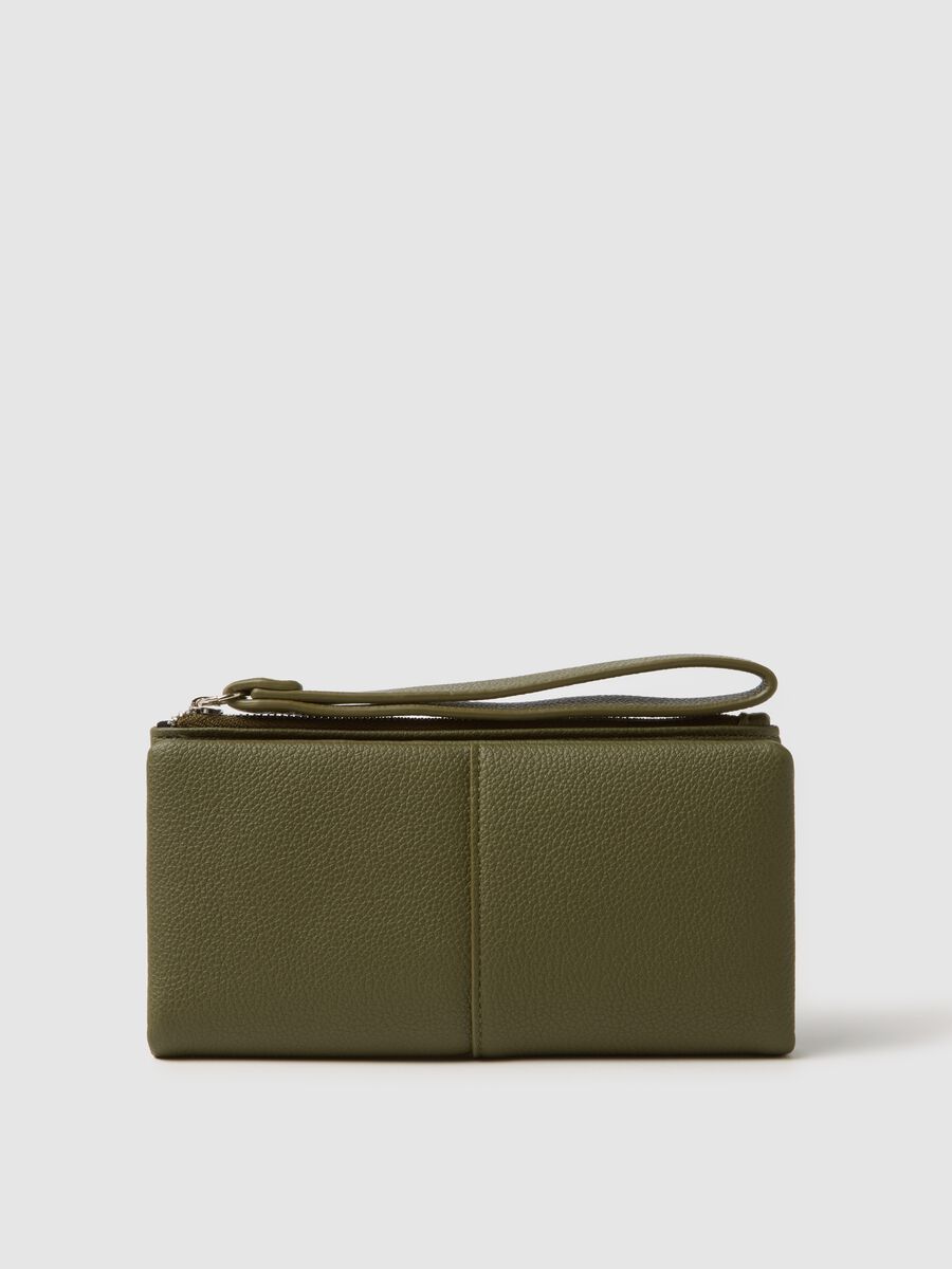 Green Wallet with Zip_0