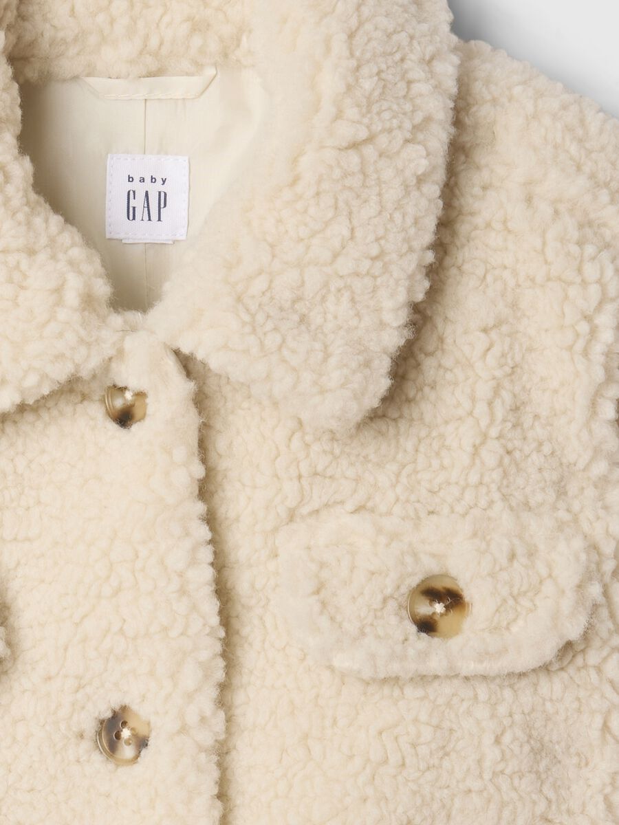 Giubbotto in sherpa con tasche _2