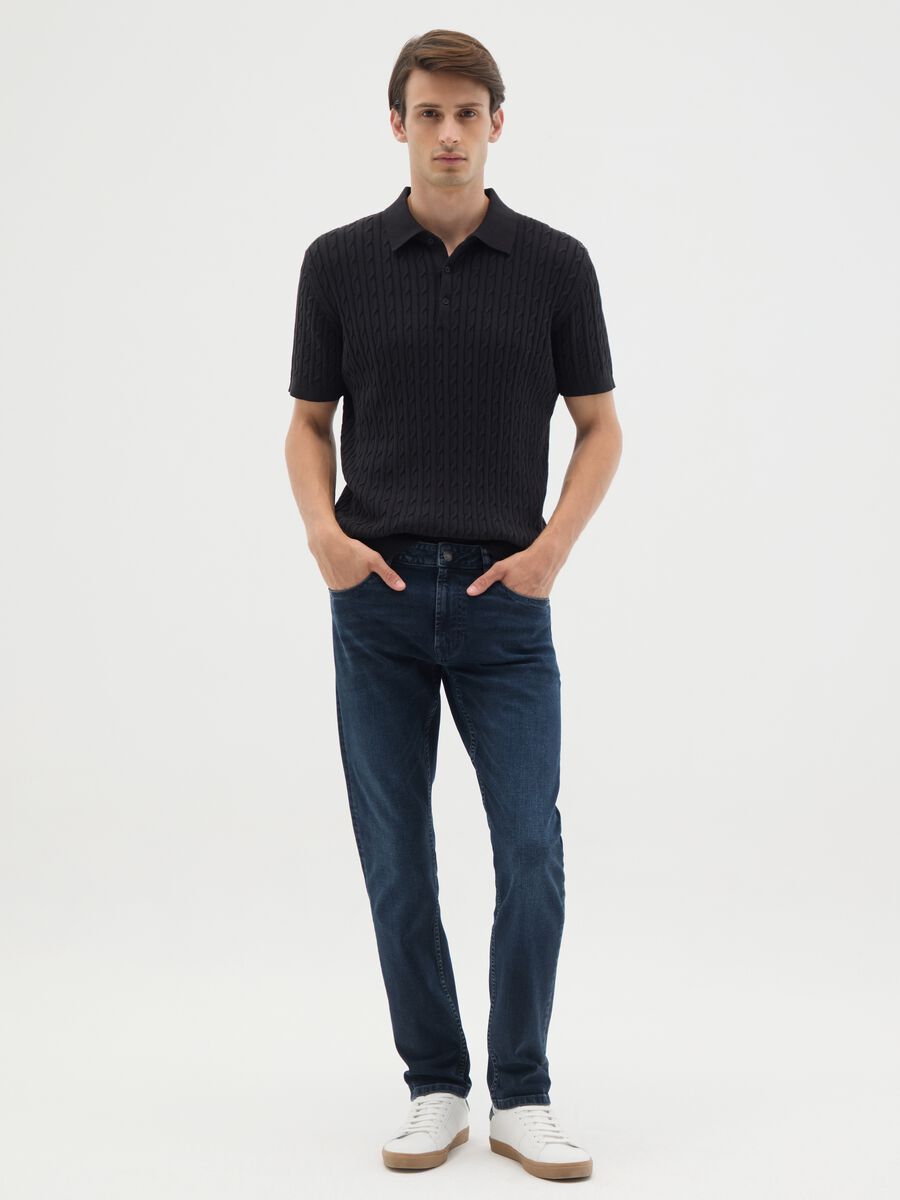 Blue Skinny Fit Denim Jeans_0