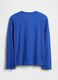 Blue Long Sleeve Cotton T-shirt_1