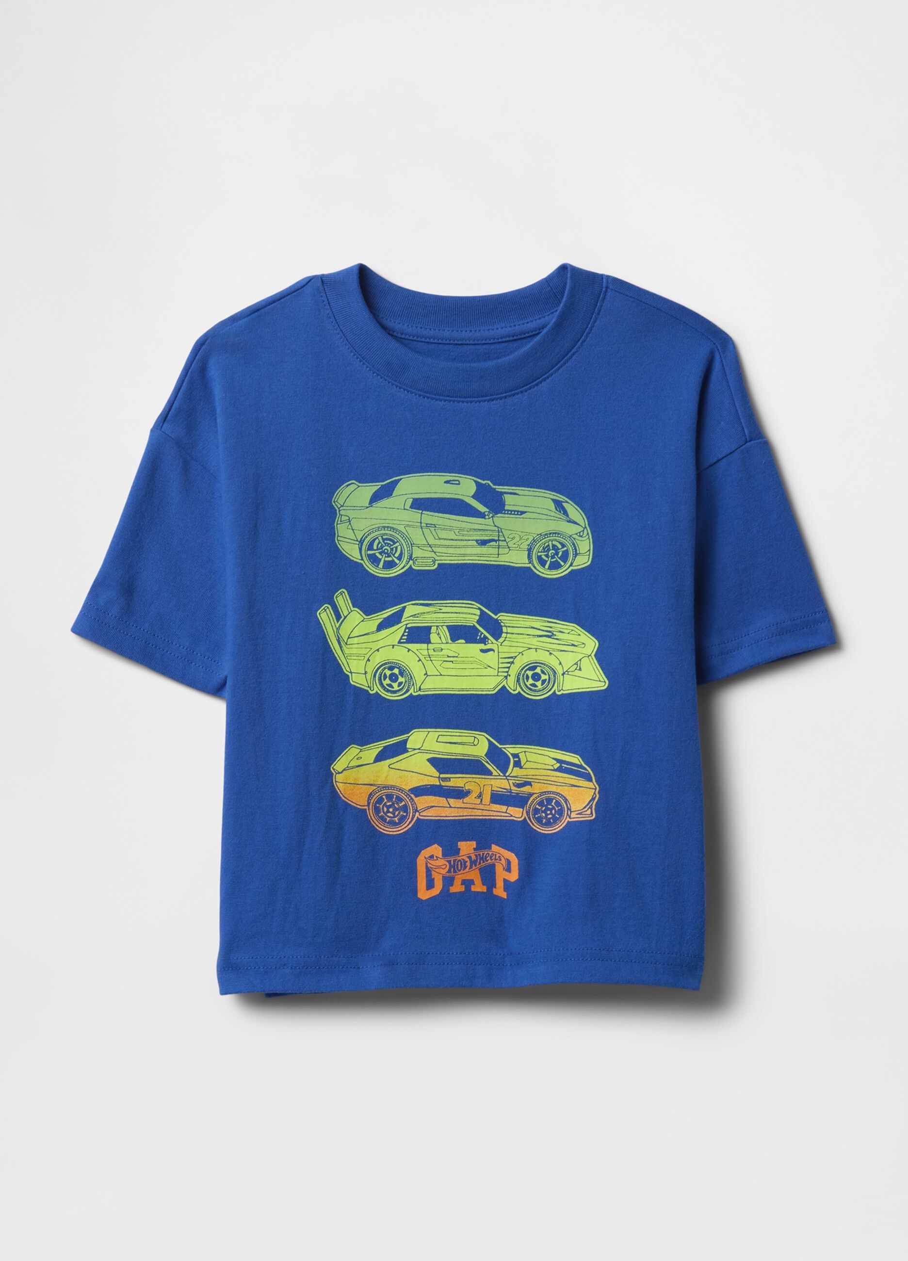 Blue T-shirt with car print