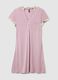 Short dress in pure pink viscose_4