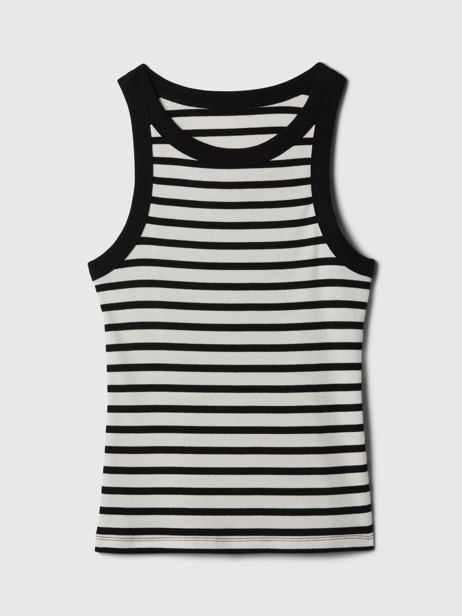 Ribbed tank top with halter neck_3