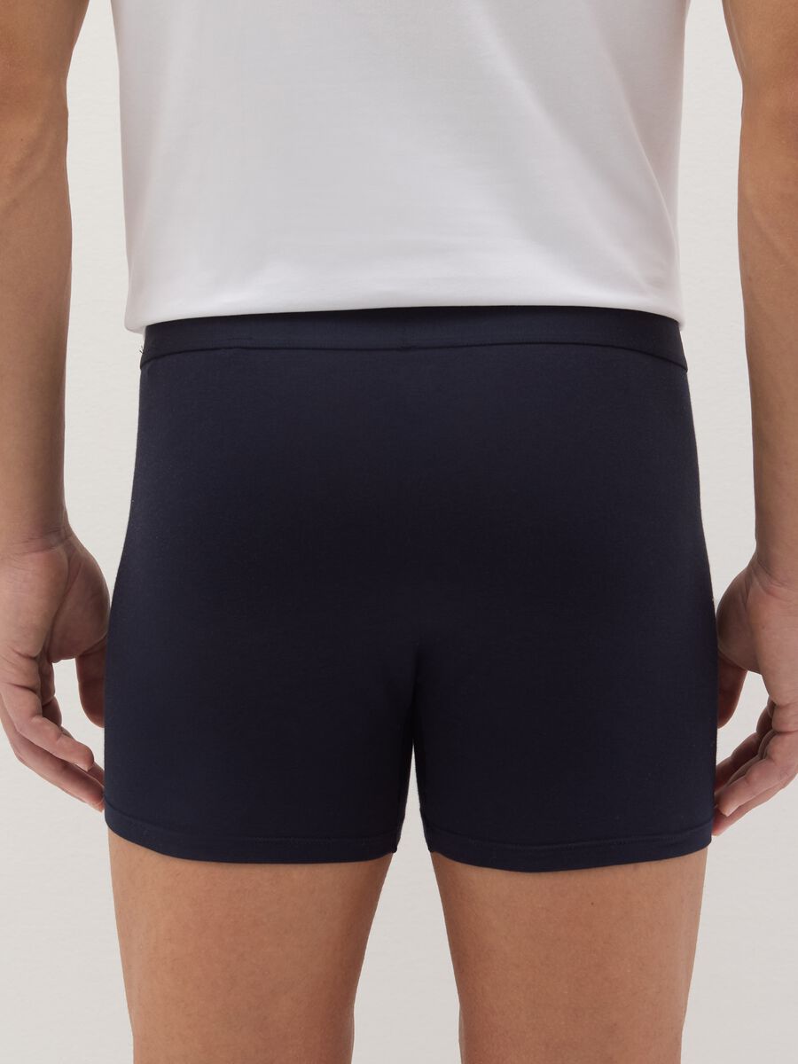 Midi boxer shorts in stretch cotton_3