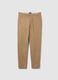 Pantaloni in cotone marrone slim fit_4