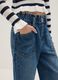 Girls' pure cotton blue paper bag jeans_2