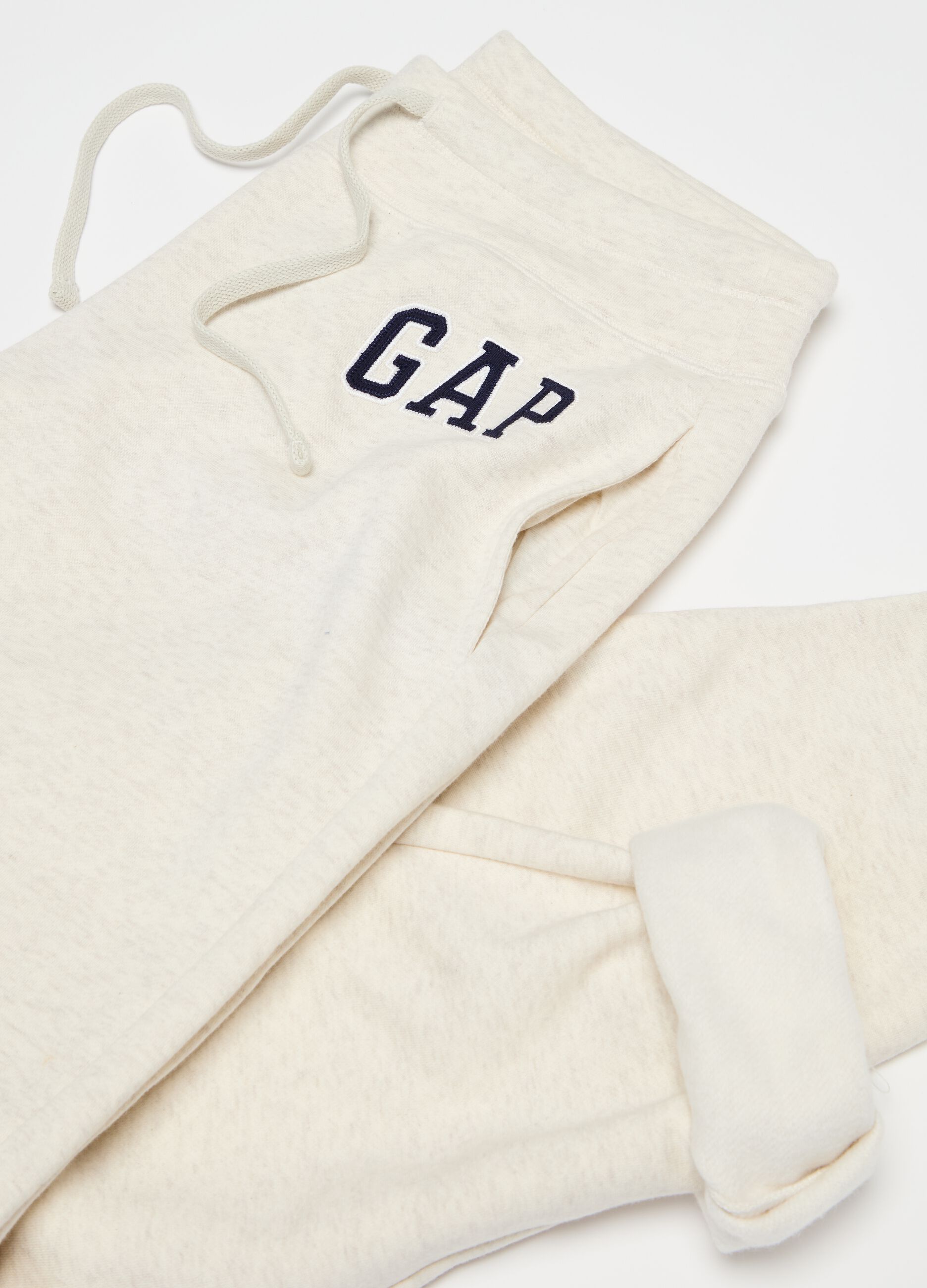 Joggers with drawstring and logo embroidery