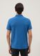 Navy blue organic cotton regular-fit short-sleeve polo_3