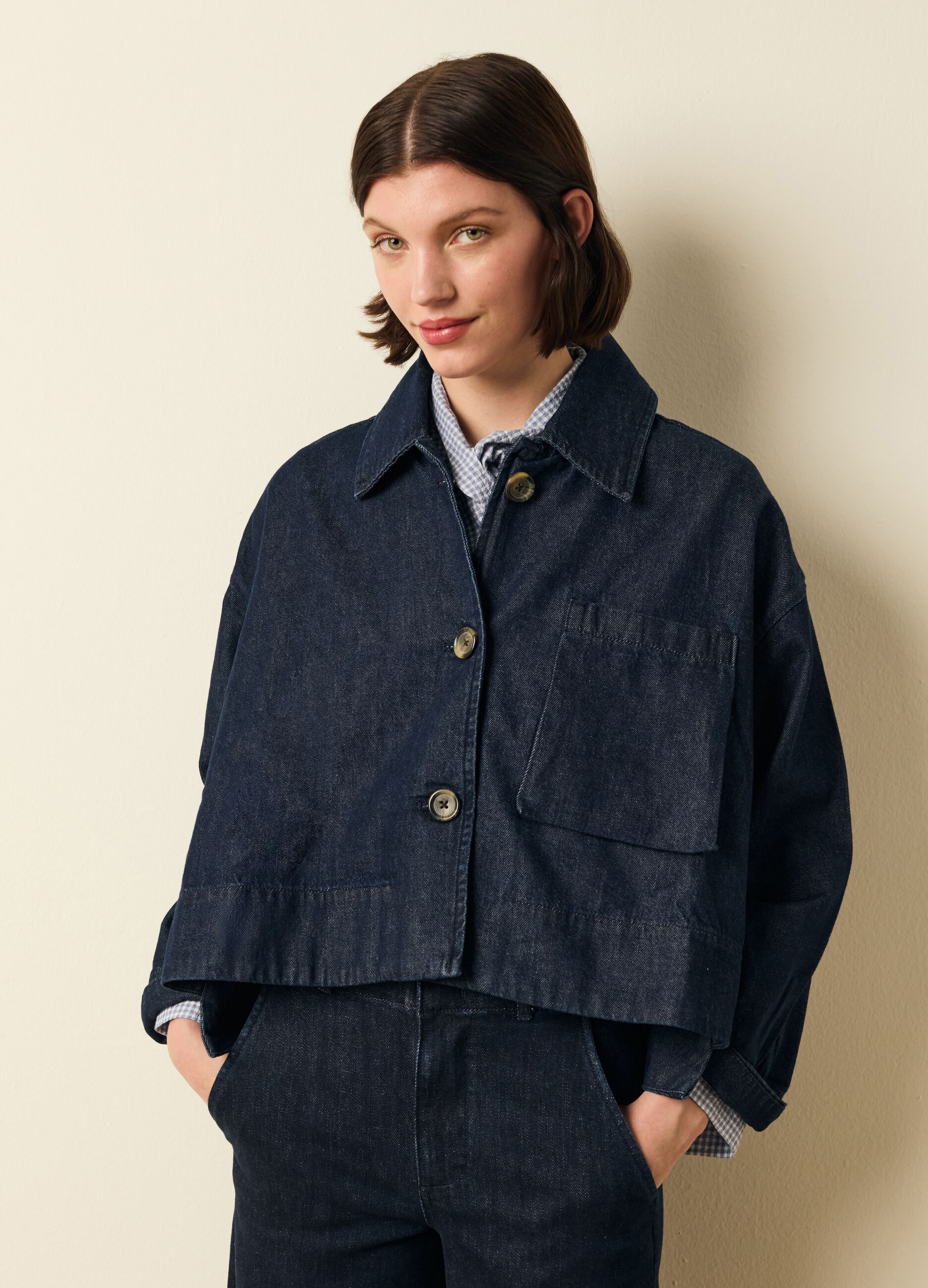 Giacca in denim con tasca