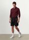 Polo rossa in piquet di puro cotone organico a maniche lunghe regular fit_1