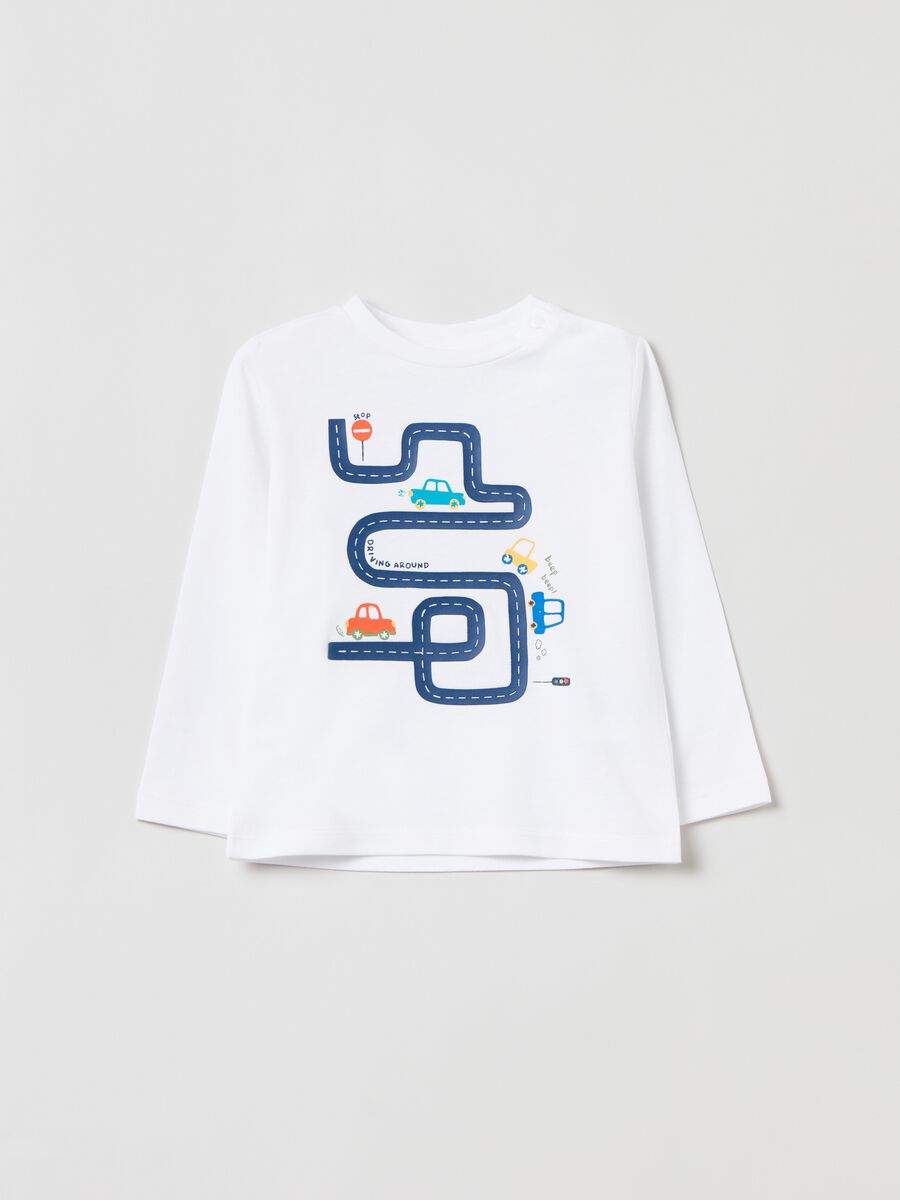 T-shirt a maniche lunghe in cotone_0