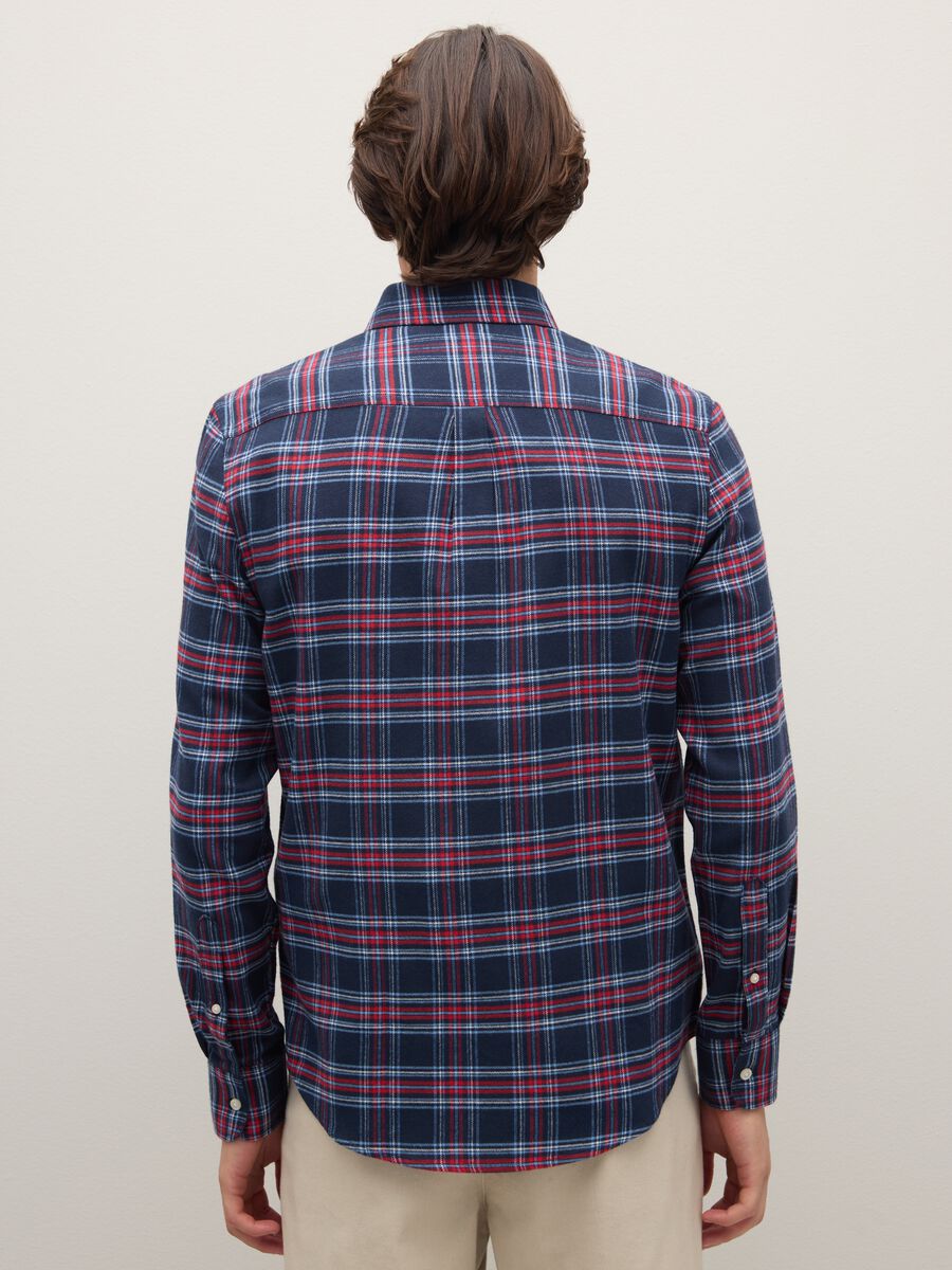 Multicolour check shirt in pure cotton regular fit flannel_2