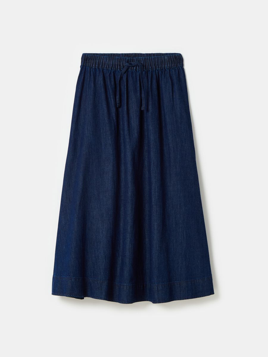 Full midi skirt in flowing denim_3