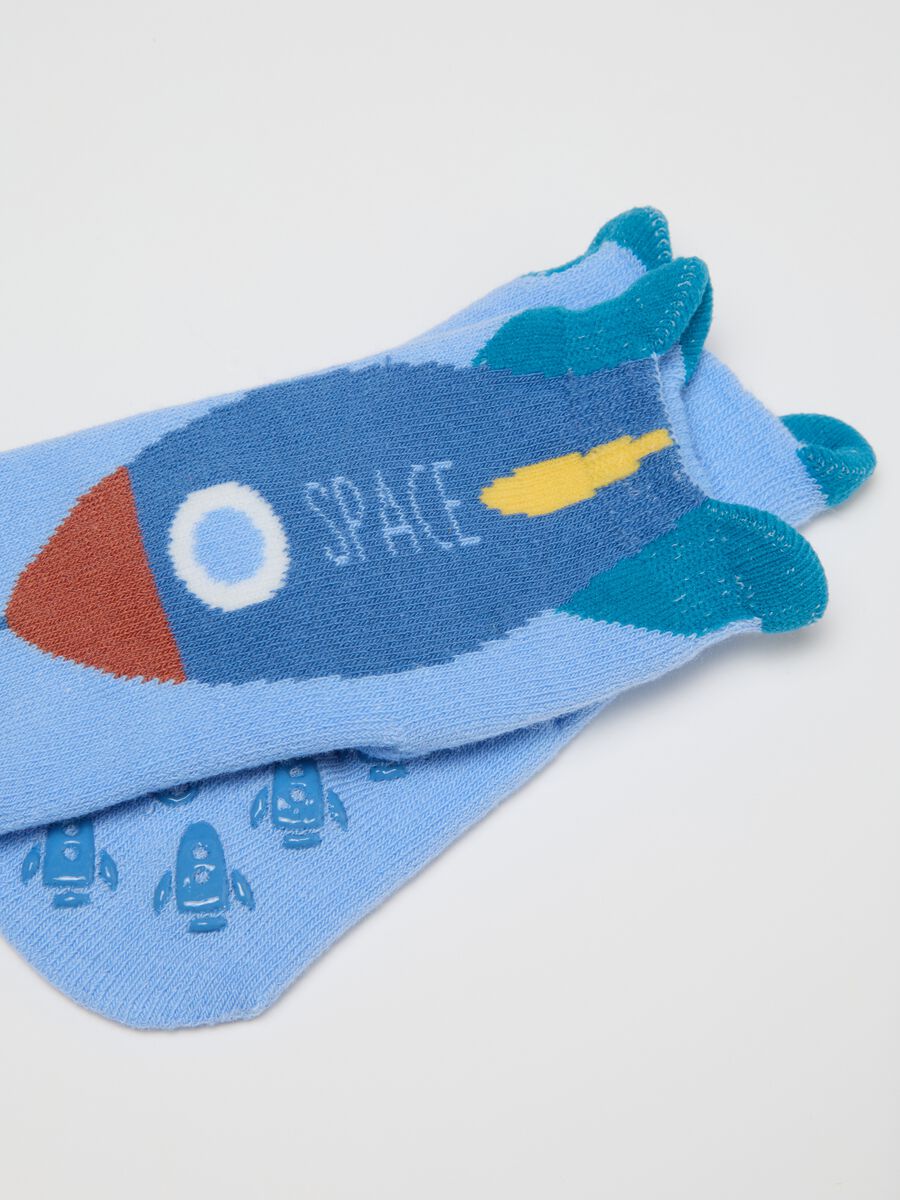 Children's socks in multicolour cotton blend elastic_2