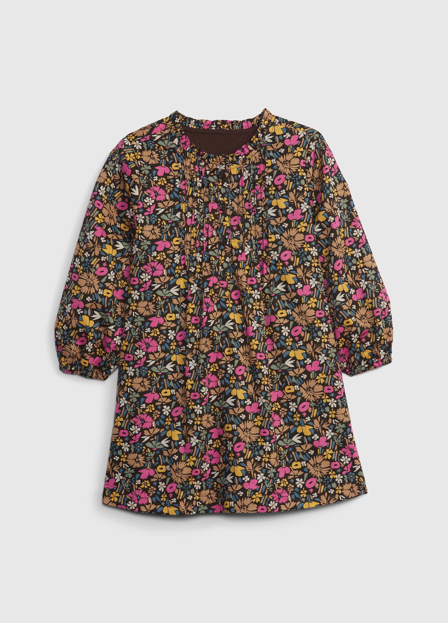 Cotton dress with flower print