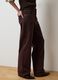 Brown wide leg jeans in pure cotton_3
