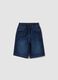 Blue denim shorts in stretch cotton_0