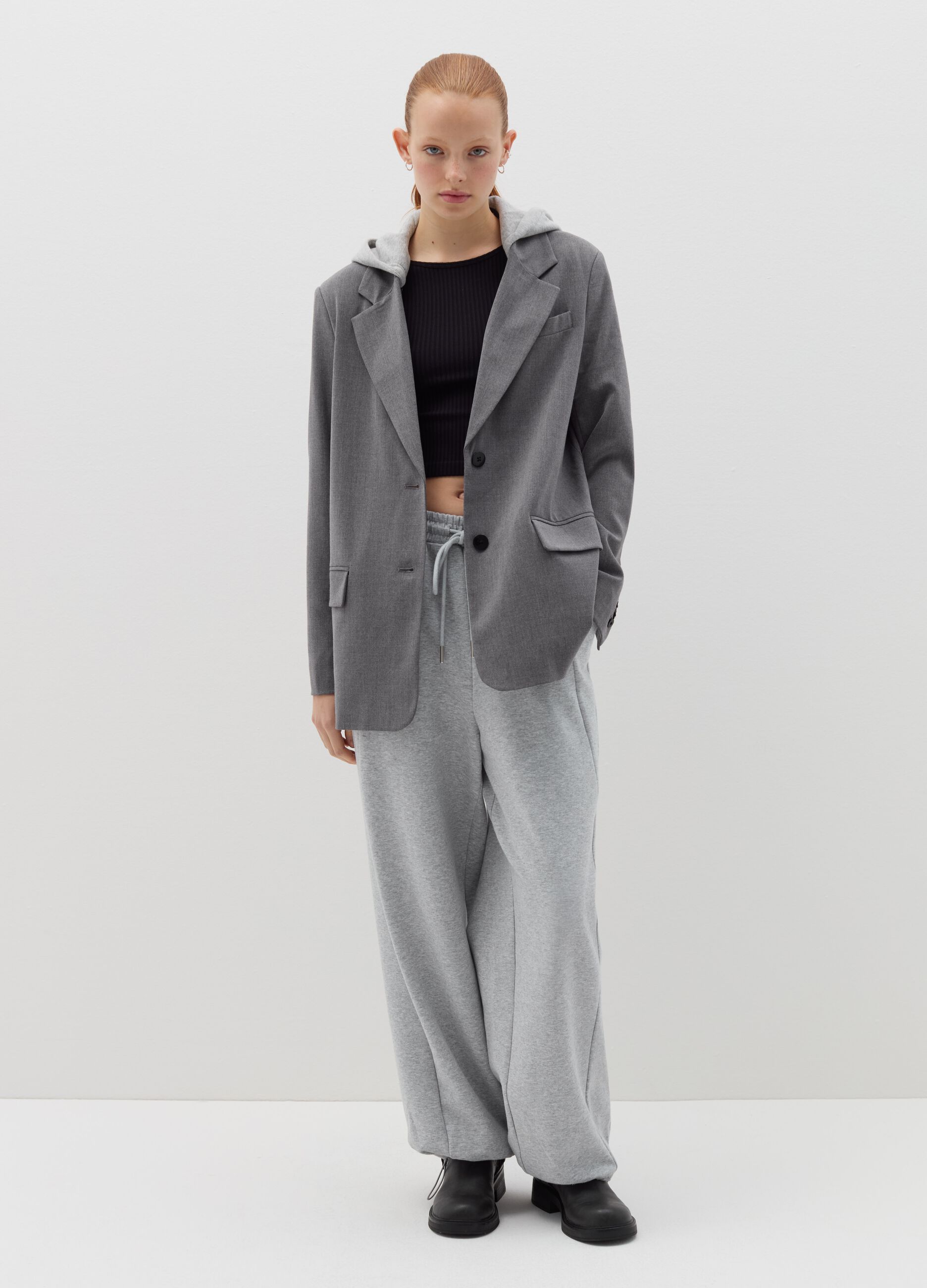 Blazer with hood