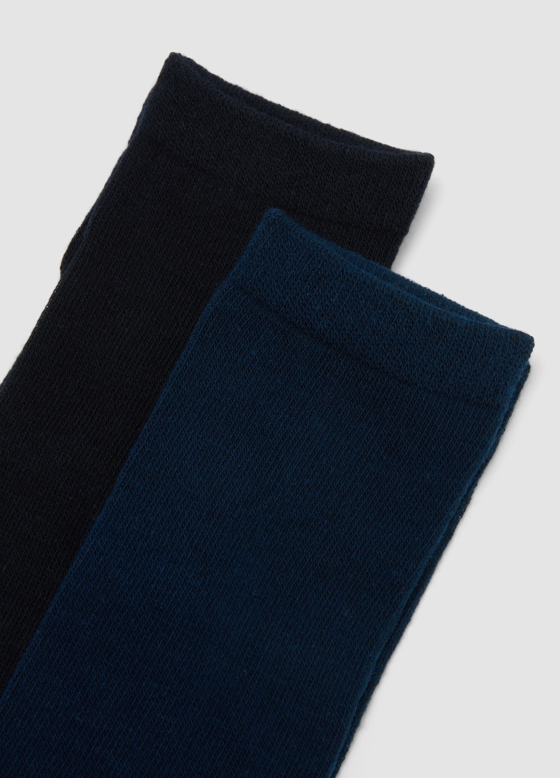 3-pack of long blue socks in stretch organic cotton