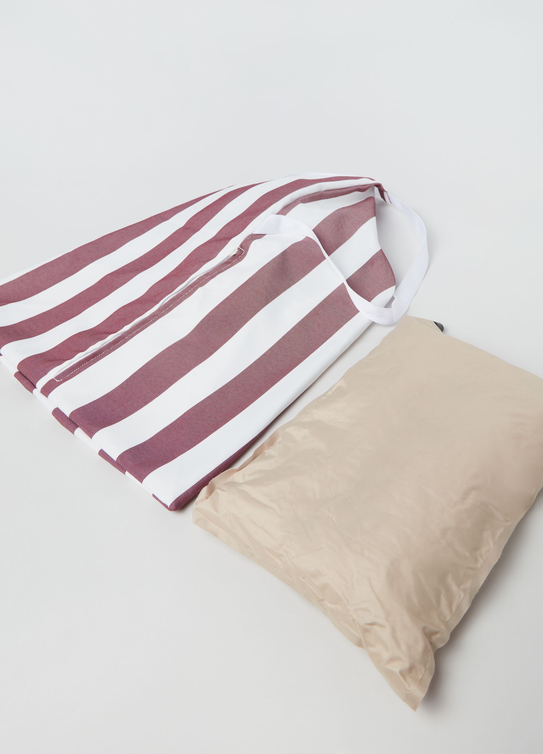 Pillow bag in tela a righe_4