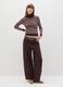 Brown Striped Turtleneck Sweater_0
